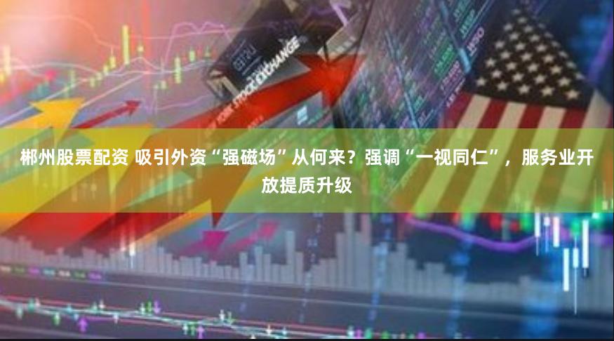郴州股票配资 吸引外资“强磁场”从何来？强调“一视同仁”，服务业开放提质升级